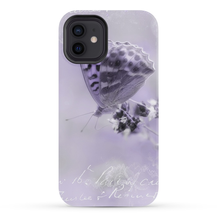 iPhone 12 mini StrongFit Purple Butterfly by Andrea Haase