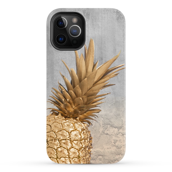 iPhone 12 Pro StrongFit Gold Aloha Pineapple  by  Utart