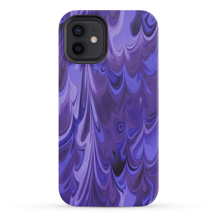 iPhone 12 mini StrongFit Purple Faux Marble 2 by Andrea Haase