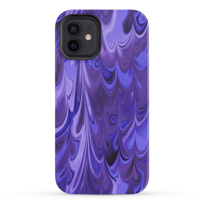 iPhone 12 StrongFit Purple Faux Marble 2 by Andrea Haase