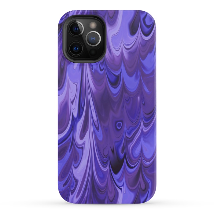 iPhone 12 Pro StrongFit Purple Faux Marble 2 by Andrea Haase
