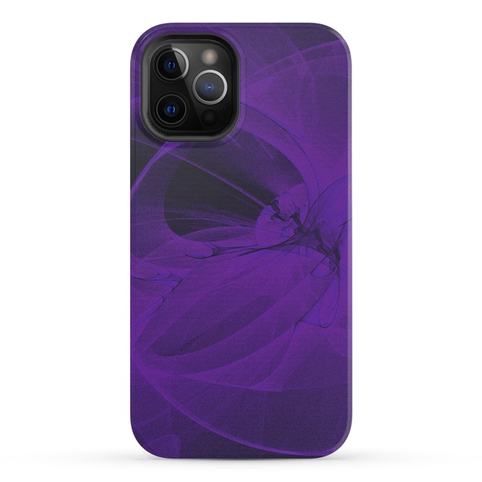 iPhone 12 Pro StrongFit Purple Fractals by Andrea Haase