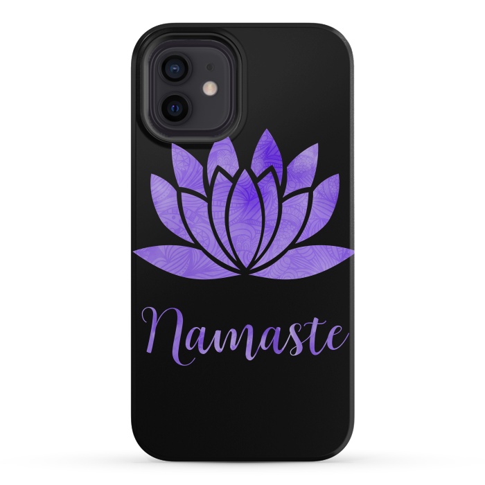 iPhone 12 mini StrongFit Namaste Lotus Flower by Andrea Haase