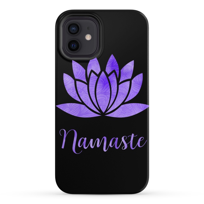 iPhone 12 StrongFit Namaste Lotus Flower by Andrea Haase