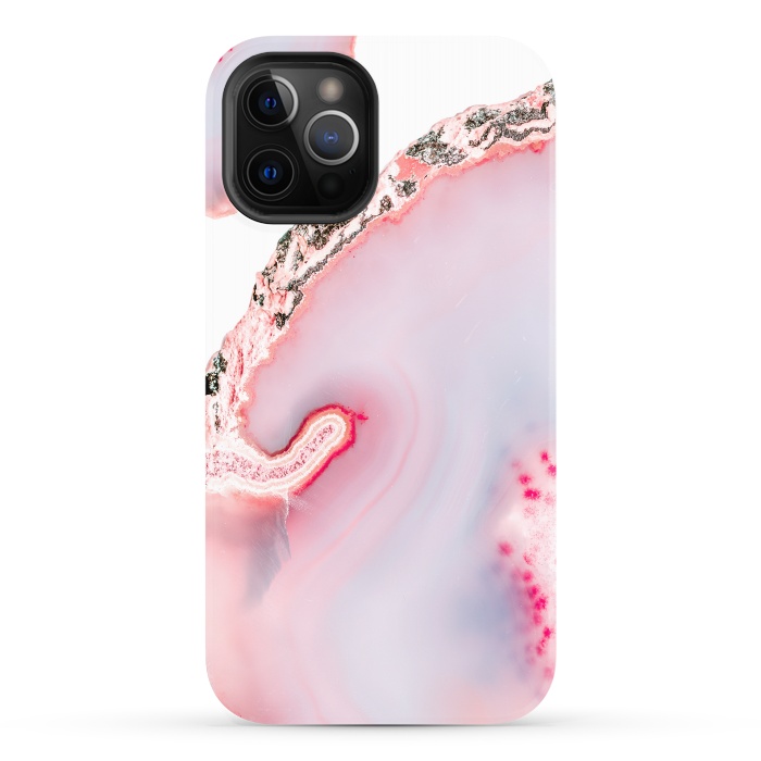 iPhone 12 Pro StrongFit Pink Agate Slices by  Utart