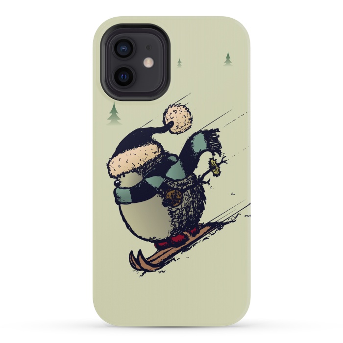 iPhone 12 mini StrongFit Skier  by Mangulica