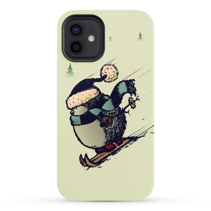 iPhone 12 StrongFit Skier  by Mangulica