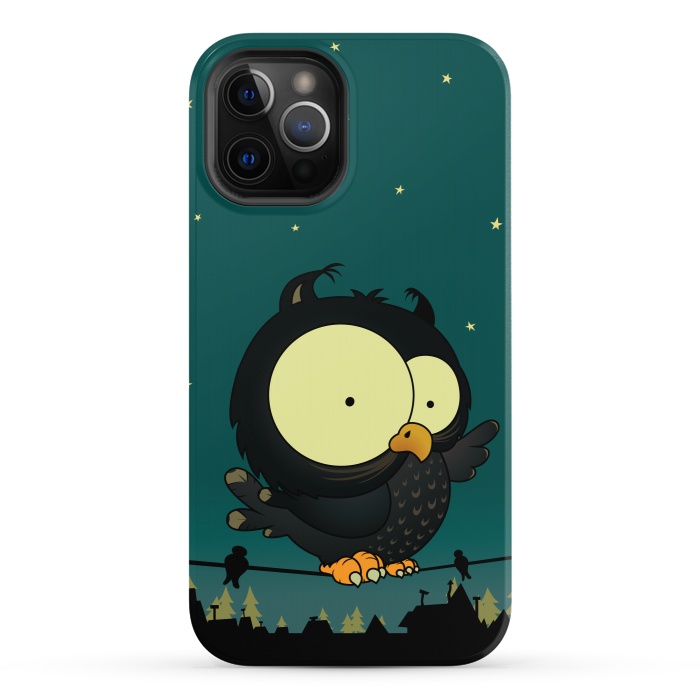 iPhone 12 Pro StrongFit Little Owl by Mangulica