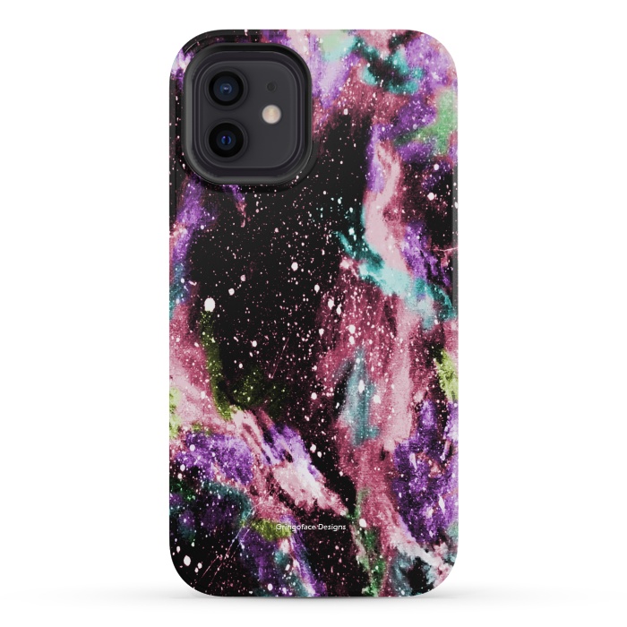iPhone 12 mini StrongFit Cotton Candy Galaxy by Gringoface Designs