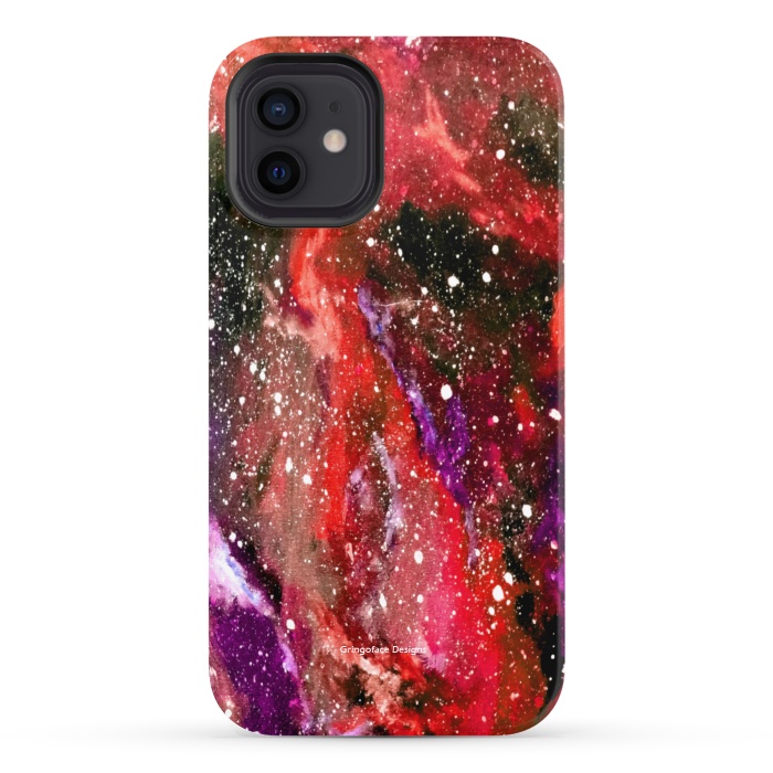 iPhone 12 StrongFit Red Galaxy by Gringoface Designs