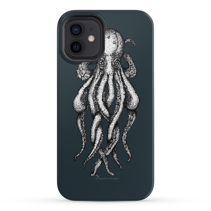 iPhone 12 mini StrongFit Octopus 1 by Gringoface Designs