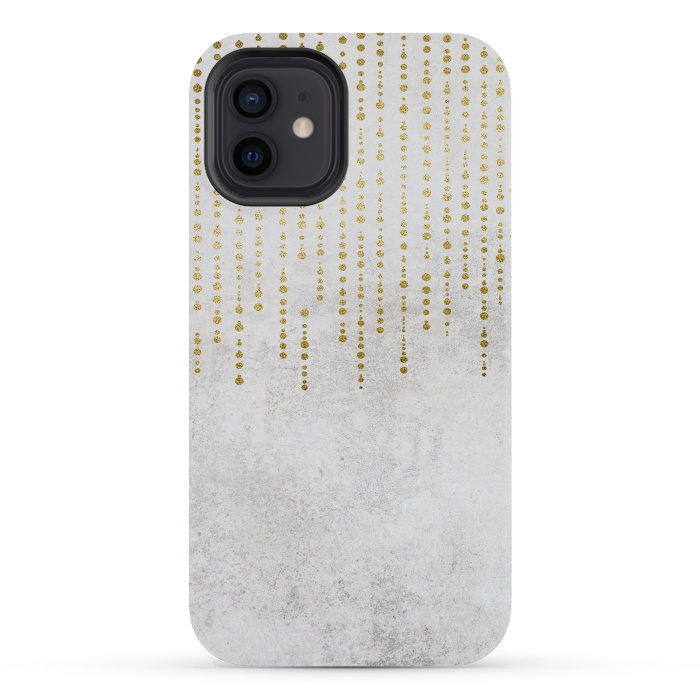 iPhone 12 mini StrongFit Golden Rhinestone Embellishment by Andrea Haase