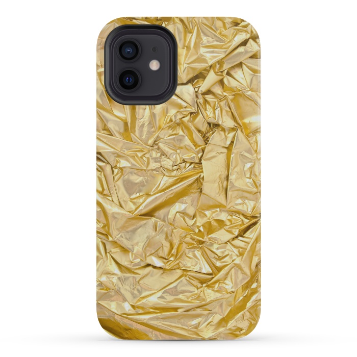 iPhone 12 mini StrongFit Golden Metal Foil by Andrea Haase