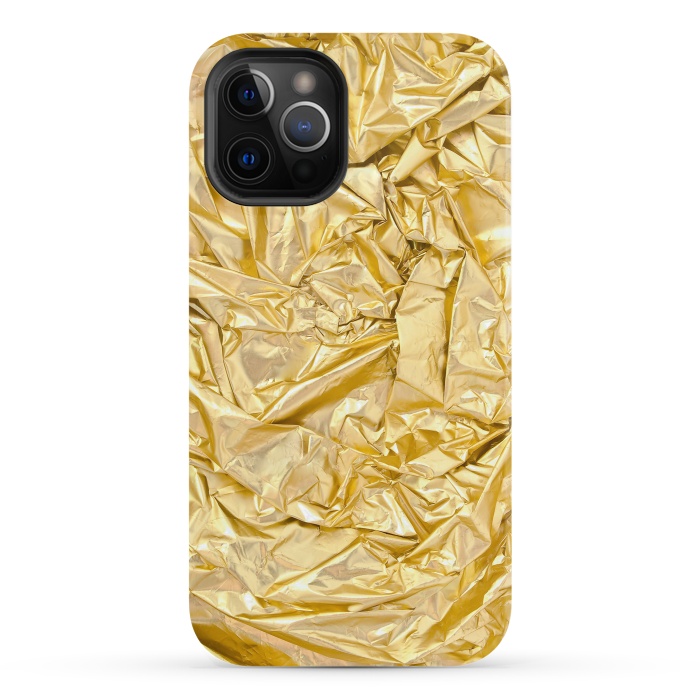 iPhone 12 Pro StrongFit Golden Metal Foil by Andrea Haase