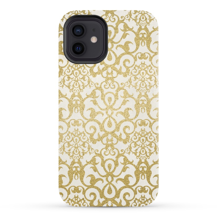 iPhone 12 StrongFit Golden Ornament Elegance by Andrea Haase