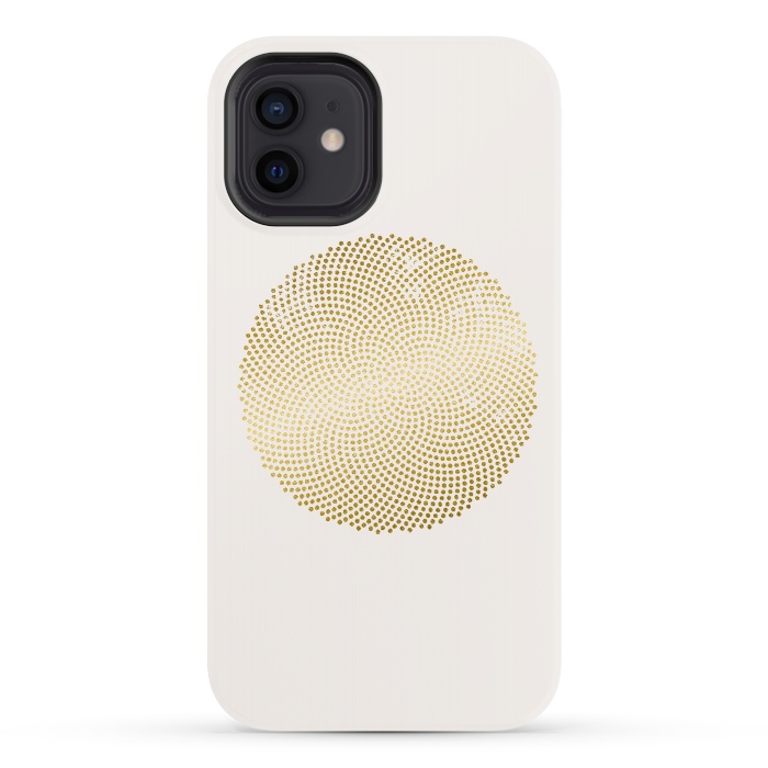 iPhone 12 StrongFit Golden Ornament Off White by Andrea Haase