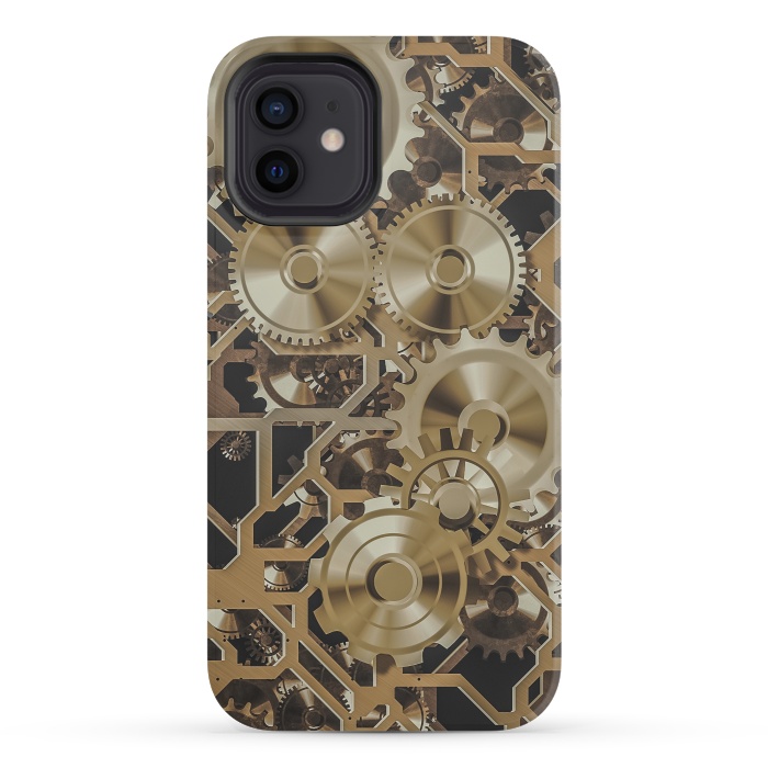 iPhone 12 mini StrongFit Steampunk Gold by Andrea Haase