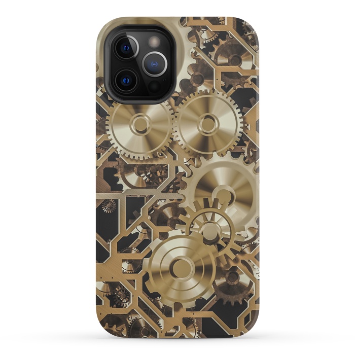 iPhone 12 Pro StrongFit Steampunk Gold by Andrea Haase