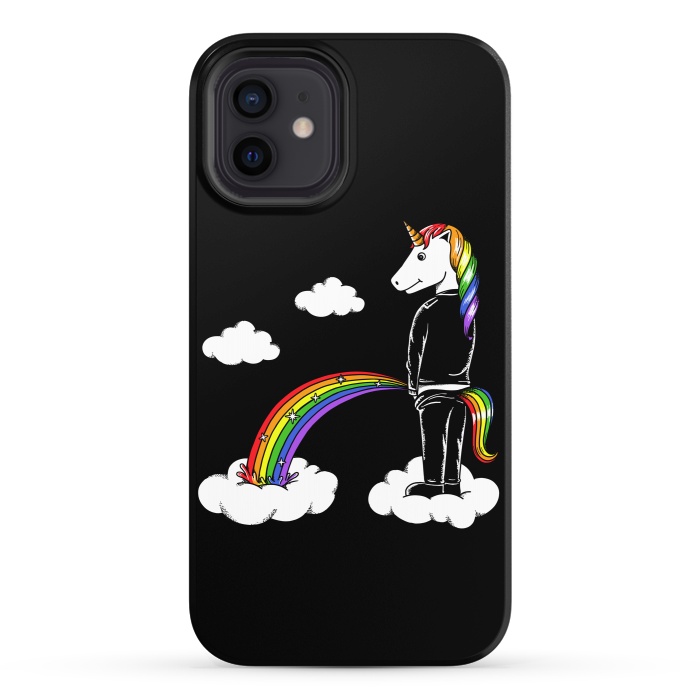 iPhone 12 StrongFit Unicorn Rainbow by Coffee Man