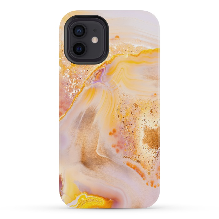 iPhone 12 mini StrongFit Rose Gold Agate by  Utart