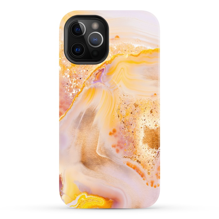 iPhone 12 Pro StrongFit Rose Gold Agate by  Utart