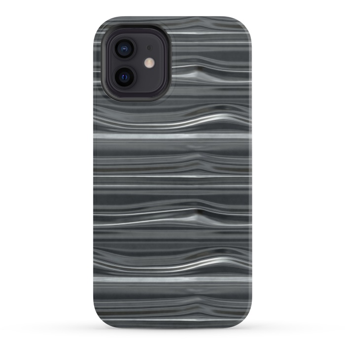 iPhone 12 mini StrongFit Chrome Lines by Andrea Haase