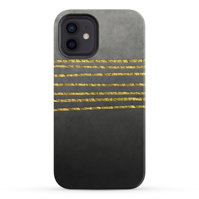 iPhone 12 StrongFit Golden Glamour Lines by Andrea Haase