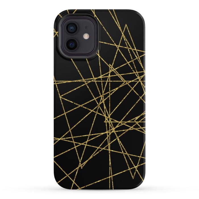 iPhone 12 StrongFit Golden Lines by Andrea Haase