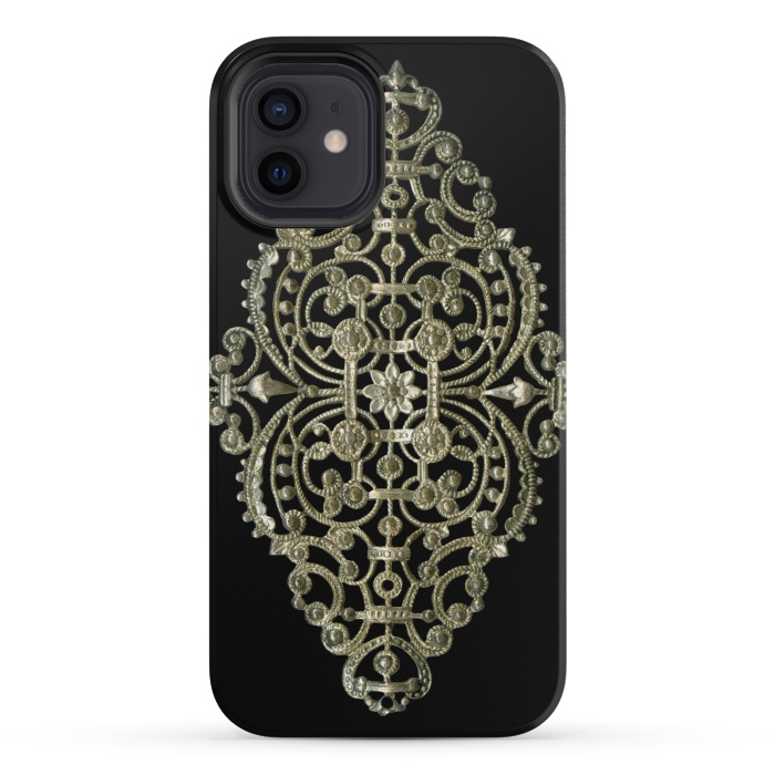 iPhone 12 mini StrongFit Golden Ornamental Jewelry by Andrea Haase