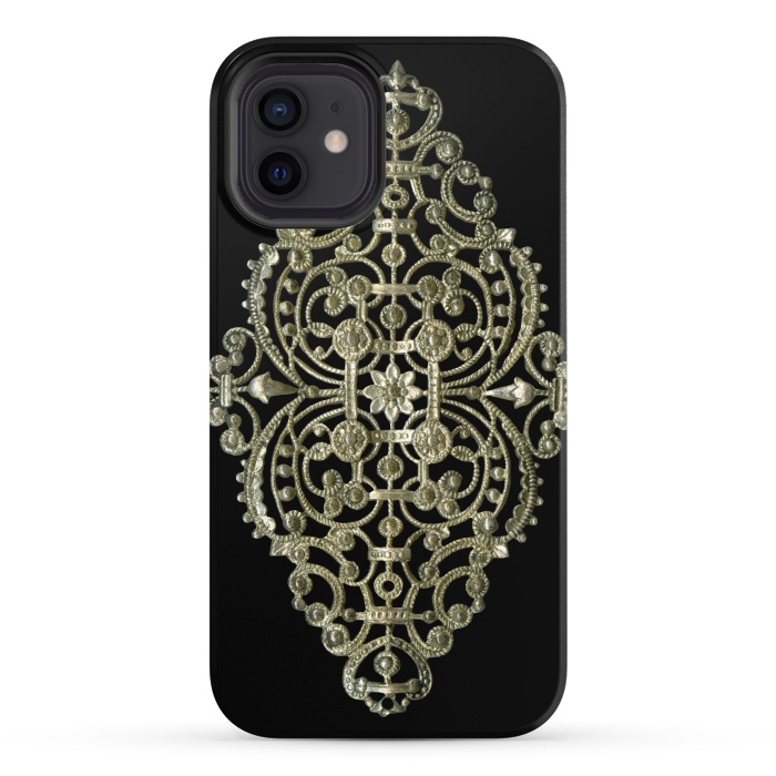 iPhone 12 StrongFit Golden Ornamental Jewelry by Andrea Haase