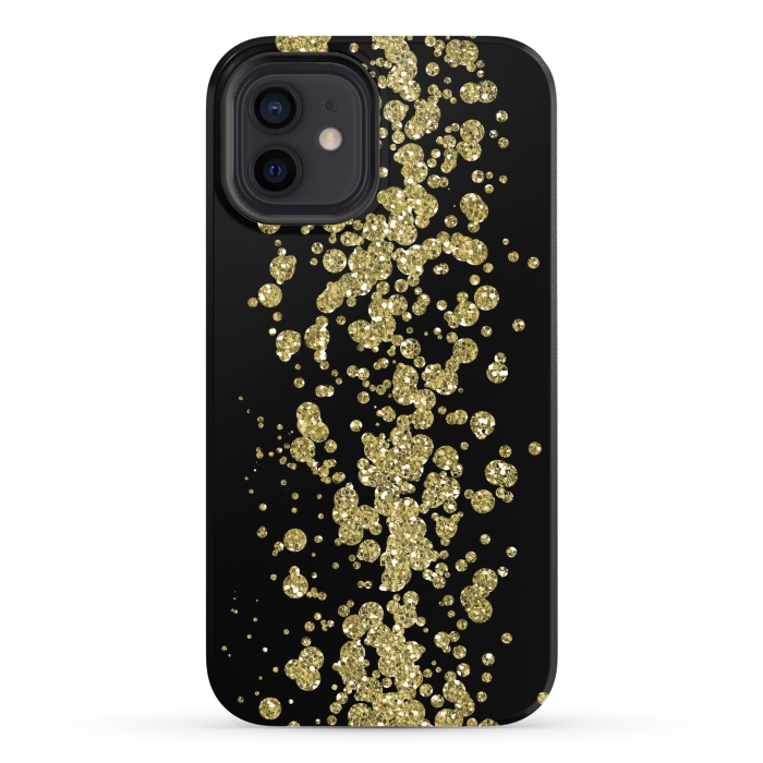 iPhone 12 StrongFit Glamorous Golden Glitter by Andrea Haase