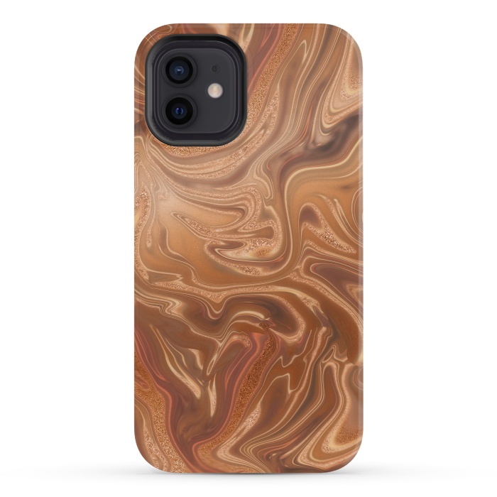 iPhone 12 mini StrongFit Shimmering Copper Glamorous Luxury 2 by Andrea Haase