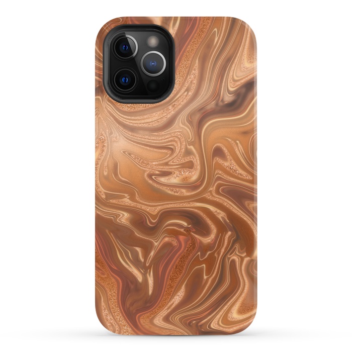 iPhone 12 Pro StrongFit Shimmering Copper Glamorous Luxury 2 by Andrea Haase