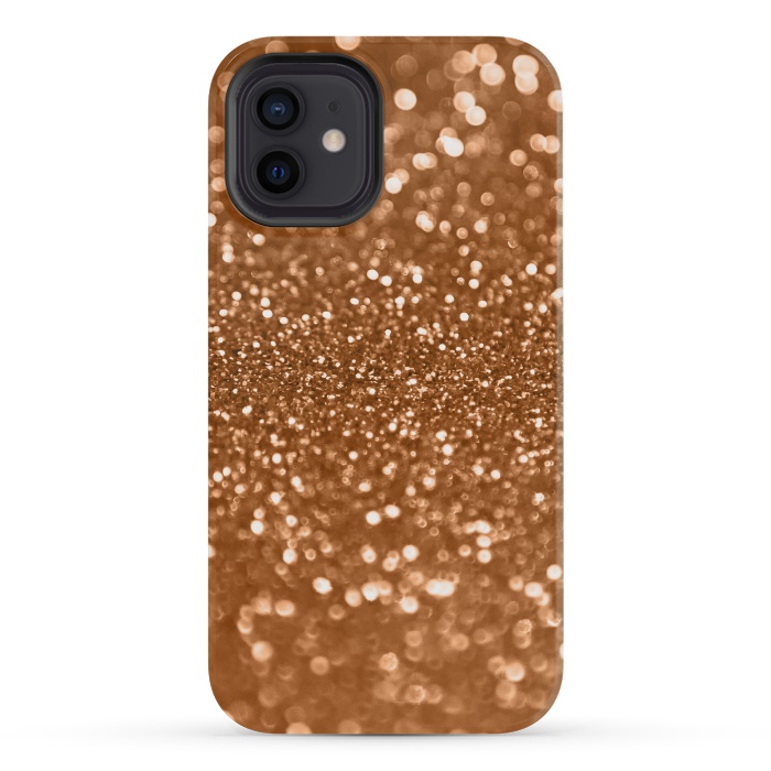 iPhone 12 mini StrongFit Copper Glamour Glitter 2 by Andrea Haase