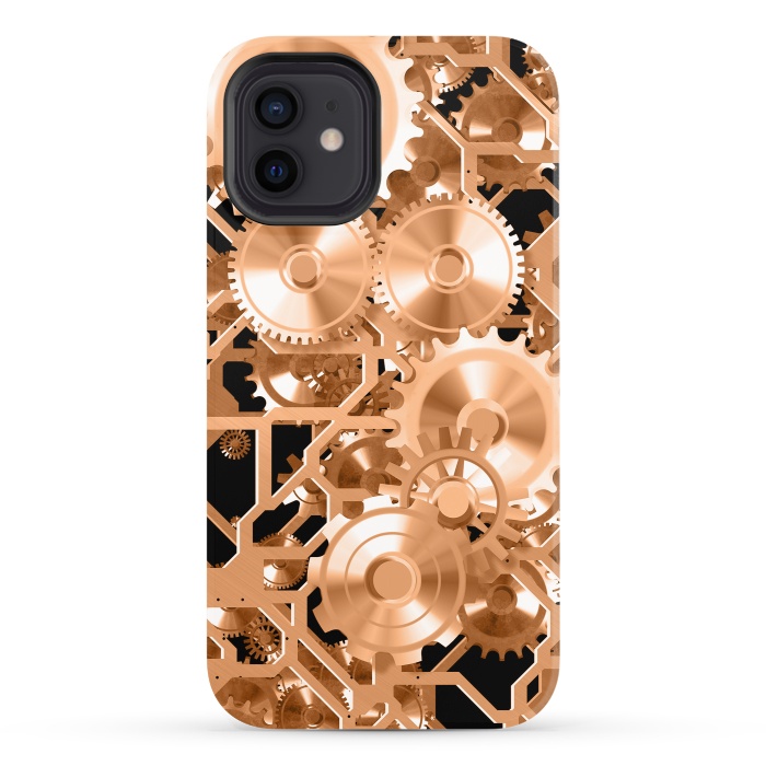 iPhone 12 StrongFit Copper Steampunk by Andrea Haase