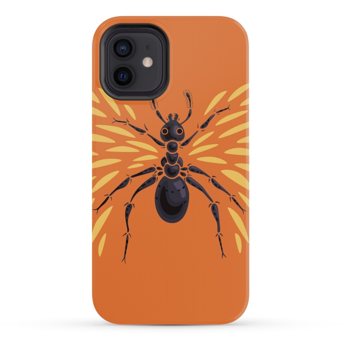 iPhone 12 mini StrongFit Winged Ant  Abstract Art by Boriana Giormova