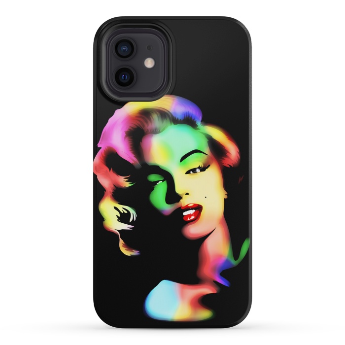 iPhone 12 mini StrongFit Marilyn Monroe Rainbow Colors  by BluedarkArt