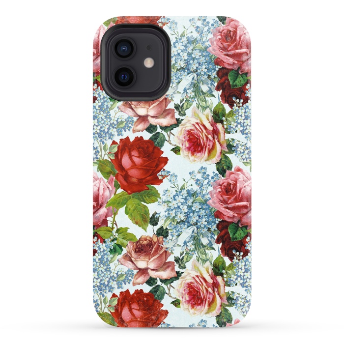 iPhone 12 StrongFit Vintage roses and Forget Me Not by  Utart