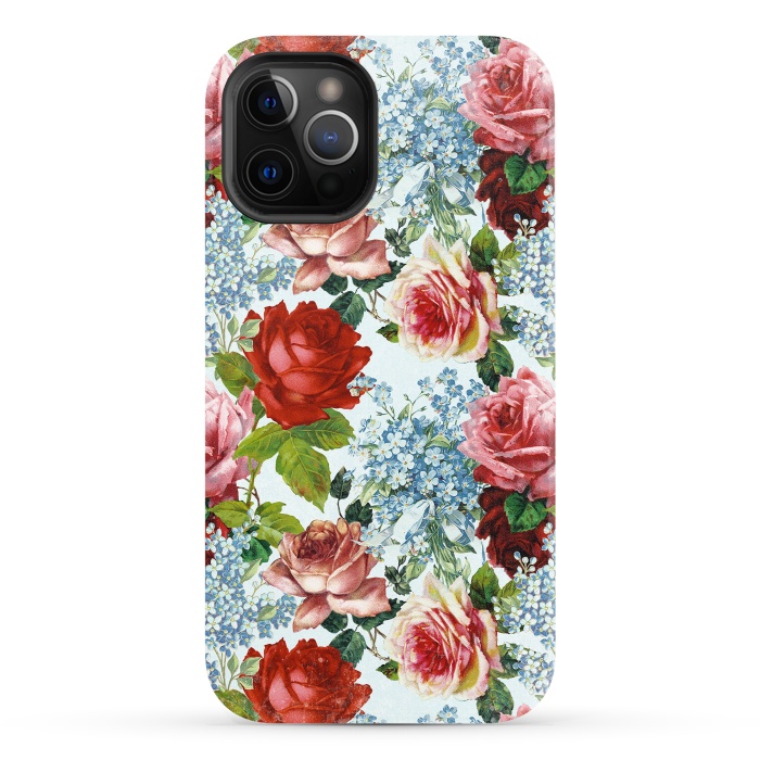 iPhone 12 Pro StrongFit Vintage roses and Forget Me Not by  Utart