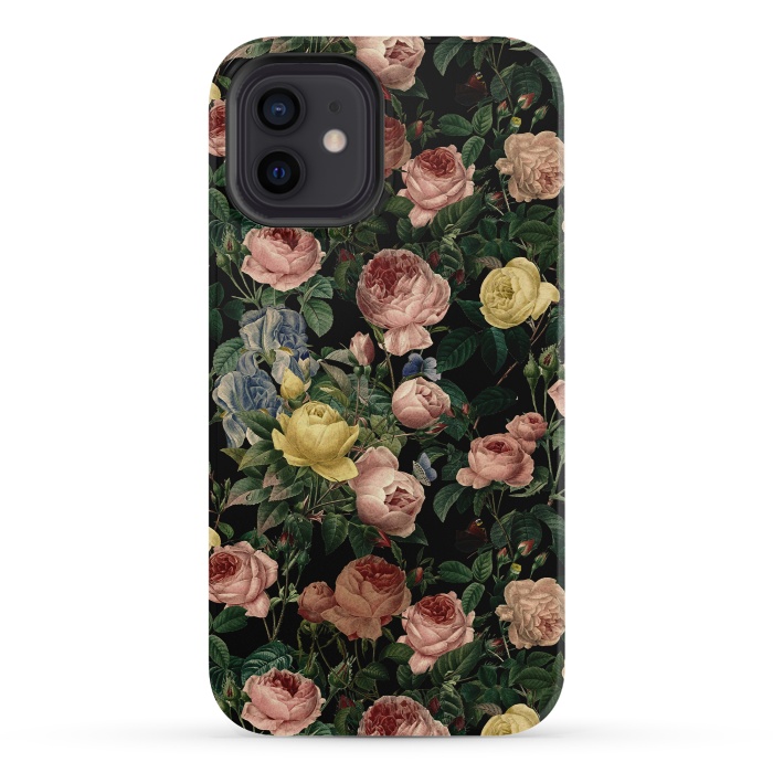 iPhone 12 StrongFit Night Vintage Roses by  Utart