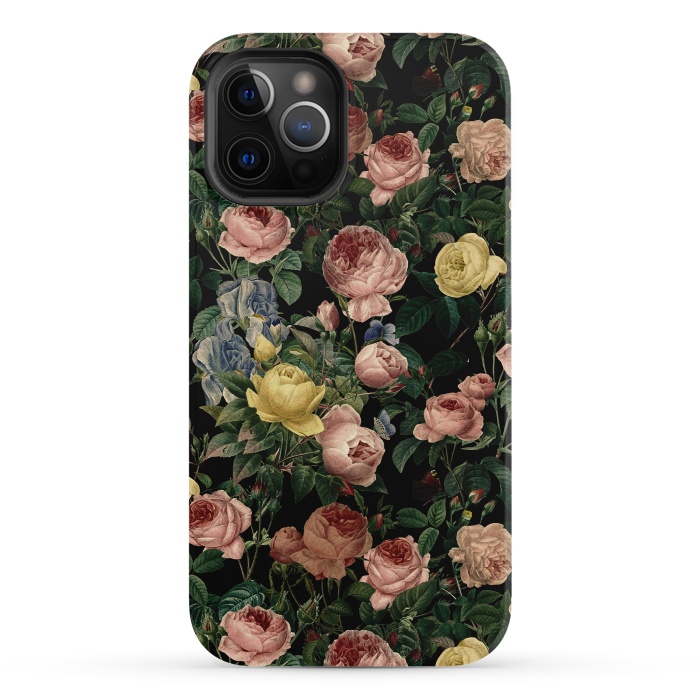 iPhone 12 Pro StrongFit Night Vintage Roses by  Utart