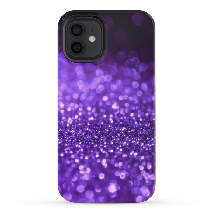 iPhone 12 mini StrongFit Ultra Violet Faux Glitter by  Utart