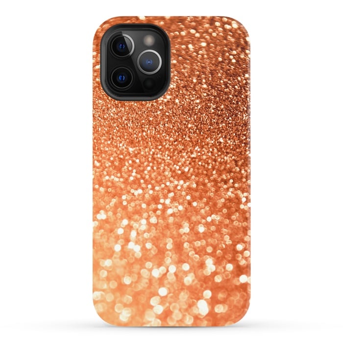 iPhone 12 Pro StrongFit Peach Faux Glitter by  Utart