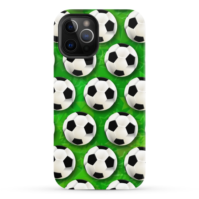 iPhone 12 Pro StrongFit Soccer Ball Football Pattern by BluedarkArt