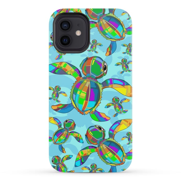 iPhone 12 mini StrongFit Baby Sea Turtle Fabric Toy by BluedarkArt
