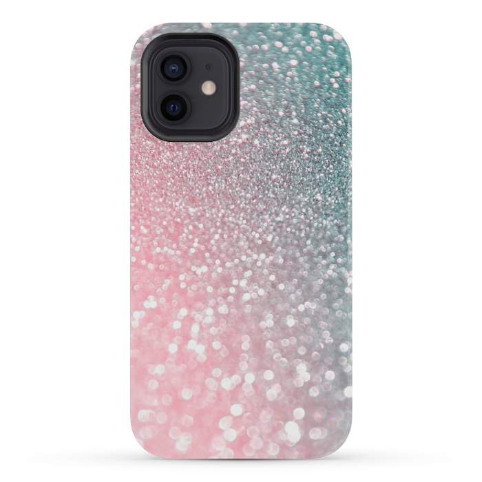 iPhone 12 mini StrongFit Ice Pink Faux Glitter by  Utart