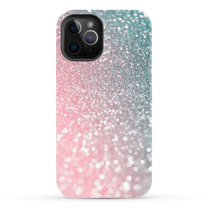 iPhone 12 Pro StrongFit Ice Pink Faux Glitter by  Utart