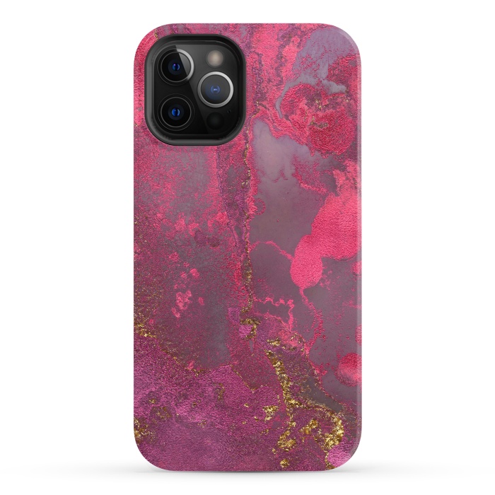 iPhone 12 Pro StrongFit Pink Gold Marble by  Utart