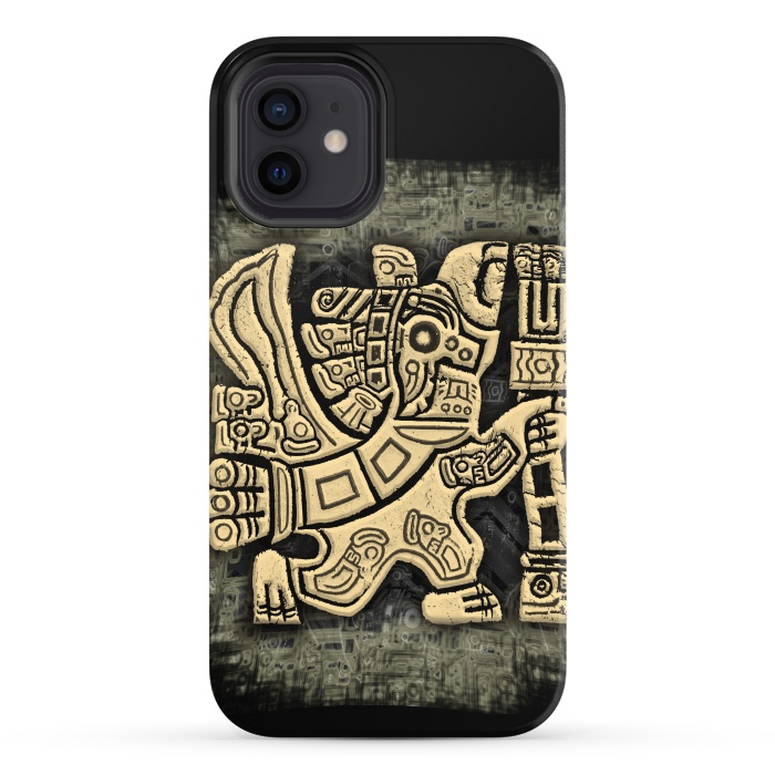 iPhone 12 StrongFit Aztec Eagle Warrior by BluedarkArt