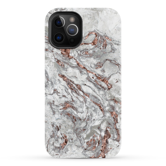 iPhone 12 Pro StrongFit Marble And Copper Glamour 2 by Andrea Haase